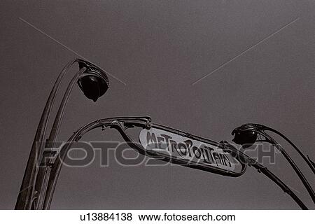 Closed Up Image of a Signboard of a Subway Station, Low Angle View, Paris, France View Large Photo Image Stock Photo - Closed Up Image of a Signboard of a Subway Station, Low Angle View, Paris, France. Fotosearch