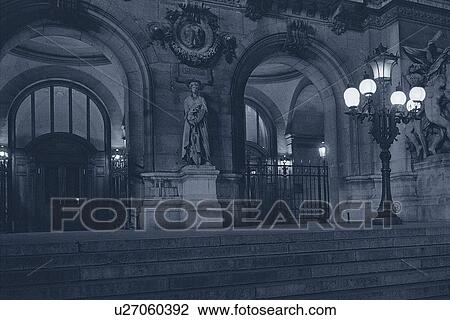 Stock Image - Closed Up Image of an Entrance of a Parisian Building, Front View, Paris, France. Fotosearch