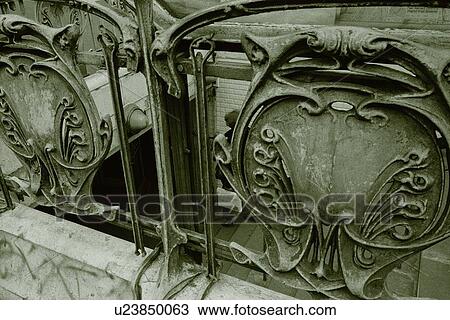 Stock Image - Closed Up Image of Several Decorative Parts in Paris, High Angle View, Paris, France. Fotosearch