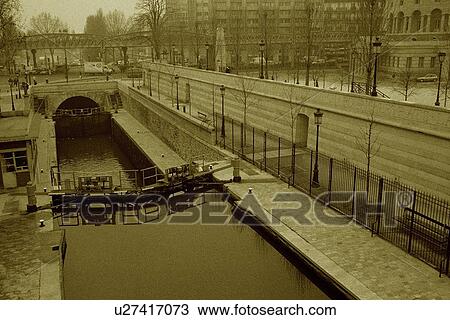 Image of a Little Tunnel and Some Water in the Middle of Paris, High Angle View, Paris, France View Large Photo Image Stock Image - Image of a Little Tunnel and Some Water in the Middle of Paris, High Angle View, Paris, France. Fotosearch