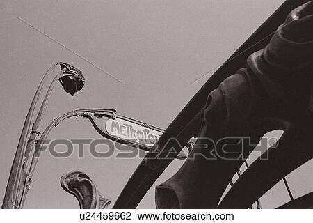 Image of a Signboard of a Subway Station Under a Grey Sky, Low Angle View, Paris, France View Large Photo Image Stock Image - Image of a Signboard of a Subway Station Under a Grey Sky, Low Angle View, Paris, France. Fotosearch