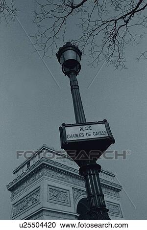 Image of a Street Lamp Standing In Front of the Arc de Triomphe View Large Photo Image Stock Image - Image of a Street Lamp Standing In Front of the Arc de Triomphe. Fotosearch