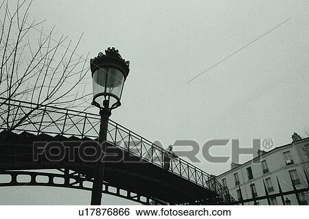 Image of a Streetlamp Near a Little Bridge, low Angle View, Side View, Paris, France View Large Photo Image Stock Photograph - Image of a Streetlamp Near a Little Bridge, low Angle View, Side View, Paris, France. Fotosearch