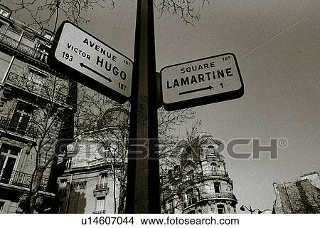 Image of Two Signs With Names of Streets on Them, Low Angle View, Paris, France View Large Photo Image Picture - Image of Two Signs With Names of Streets on Them, Low Angle View, Paris, France. Fotosearch