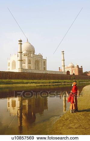 Side profile of a priest on the riverbank, Taj Mahal, Agra, Uttar Pradesh, India View Large Photo Image Stock Photo - Side profile of a priest on the riverbank, Taj Mahal, Agra, Uttar Pradesh, India. Fotosearch