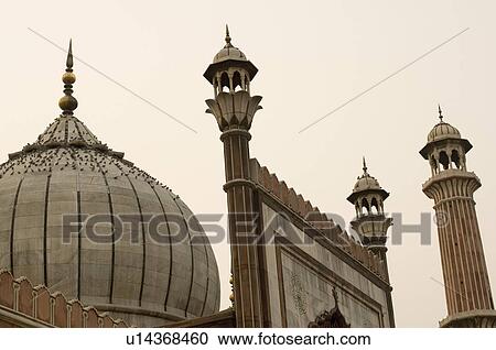 Low angle view of the dome of a mosque, Jama Masjid, New Delhi, India View Large Photo Image Stock Image - Low angle view of the dome of a mosque, Jama Masjid, New Delhi, India. Fotosearch