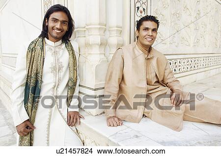 Portrait of two young men smiling, Taj Mahal, Agra, Uttar Pradesh, India View Large Photo Image Picture - Portrait of two young men smiling, Taj Mahal, Agra, Uttar Pradesh, India. Fotosearch