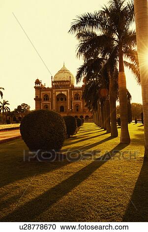 Facade of a monument at dusk, Safdarjung Tomb, New Delhi, India View Large Photo Image Stock Image - Facade of a monument at dusk, Safdarjung Tomb, New Delhi, India. Fotosearch