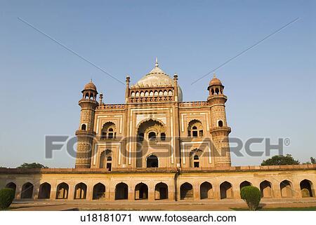 Stock Image - Facade of a monument, Safdarjung Tomb, New Delhi, India. Fotosearch