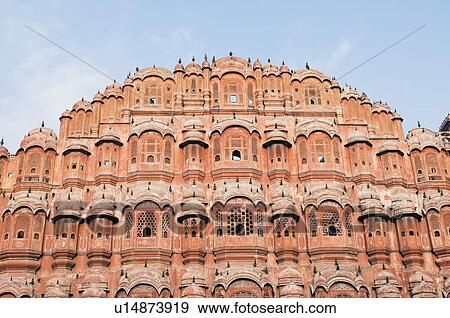 Stock Photo - Low angle view of a palace, Hawa Mahal, Jaipur, Rajasthan, India. Fotosearch