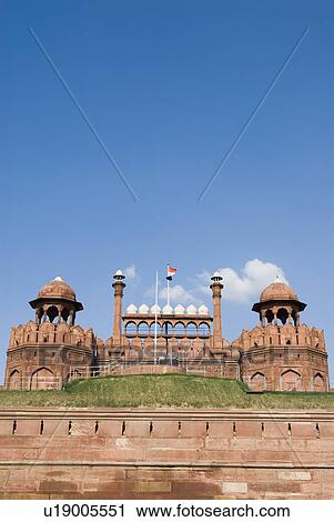 Panoramic view of a fort, Red Fort, New Delhi, India View Large Photo Image Stock Image - Panoramic view of a fort, Red Fort, New Delhi, India. Fotosearch