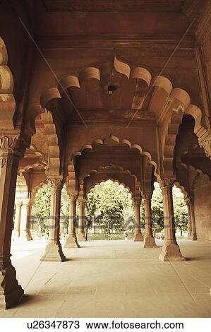 Columns at a sandstone fort, Red Fort, Delhi, India View Large Photo Image Stock Image - Columns at a sandstone fort, Red Fort, Delhi, India. Fotosearch