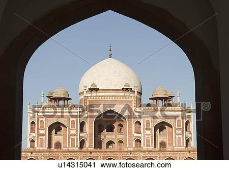 Facade of a monument, Humayun Tomb, New Delhi, India View Large Photo Image Stock Image - Facade of a monument, Humayun Tomb, New Delhi, India. Fotosearch