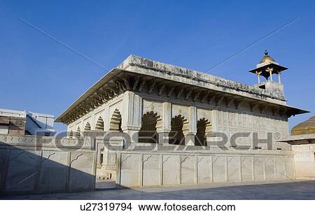 Picture - Low angle view of a fort, Khas Mahal, Agra Fort, Agra, Uttar Pradesh, India. Fotosearch