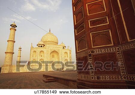 Low angle view of a mausoleum, Taj Mahal, Agra, Uttar Pradesh, India View Large Photo Image Stock Photo - Low angle view of a mausoleum, Taj Mahal, Agra, Uttar Pradesh, India. Fotosearch