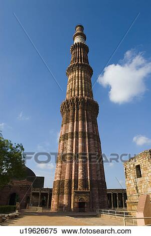 Low angle view of a tower monument, Qutab Minar, New Delhi, India View Large Photo Image Stock Photography - Low angle view of a tower monument, Qutab Minar, New Delhi, India. Fotosearch