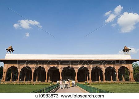 Stock Image - Panoramic view of a fort, Red Fort, New Delhi, India. Fotosearch