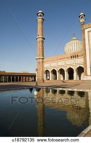 Pond inside a mosque, Jama Masjid, New Delhi, India View Large Photo Image Stock Photography - Pond inside a mosque, Jama Masjid, New Delhi, India. Fotosearch