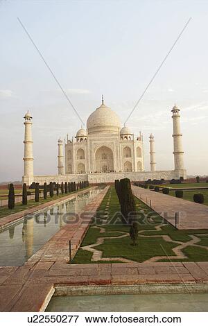 Stock Photo - Facade of a mausoleum, Taj Mahal, Agra, Uttar Pradesh, India. Fotosearch
