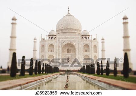 Stock Photograph - Facade of a mausoleum, Taj Mahal, Agra, Uttar Pradesh, India. Fotosearch