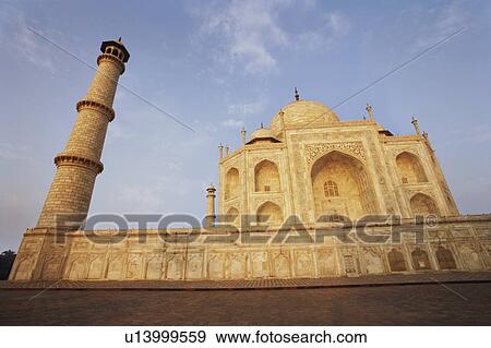 Stock Photo - Low angle view of a mausoleum, Taj Mahal, Agra, Uttar Pradesh, India. Fotosearch