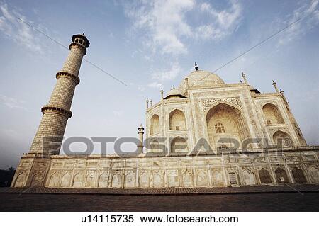 Stock Photography - Low angle view of a mausoleum, Taj Mahal, Agra, Uttar Pradesh, India. Fotosearch