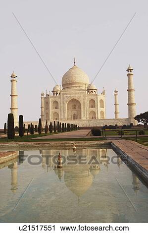 Pond in front of a mausoleum, Taj Mahal, Agra, Uttar Pradesh, India View Large Photo Image Stock Image - Pond in front of a mausoleum, Taj Mahal, Agra, Uttar Pradesh, India. Fotosearch
