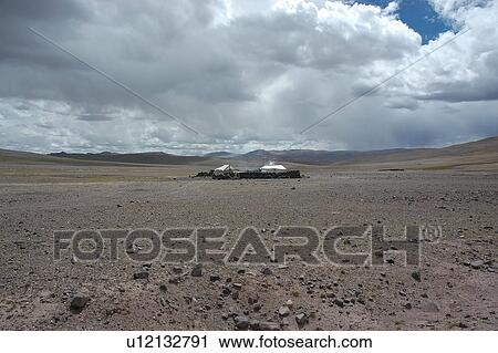 Stock Image - View of a barren rocky land.. Fotosearch