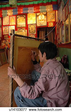 View of a man painting. View Large Photo Image Stock Photo - View of a man painting.. Fotosearch