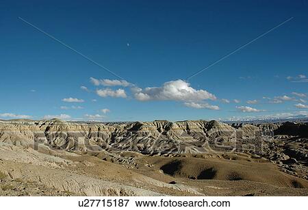 Stock Photo - View of a patchy mountain.. Fotosearch