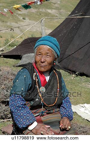 View of a senior woman sitting. View Large Photo Image Stock Photo - View of a senior woman sitting.. Fotosearch