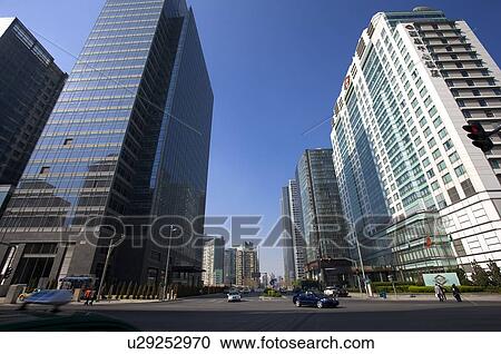 China, Beijing, Building on both sides of road View Large Photo Image Stock Image - China, Beijing, Building on both sides of road. Fotosearch