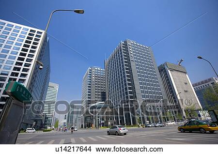 China, Beijing, Modern building in business district View Large Photo Image Picture - China, Beijing, Modern building in business district. Fotosearch