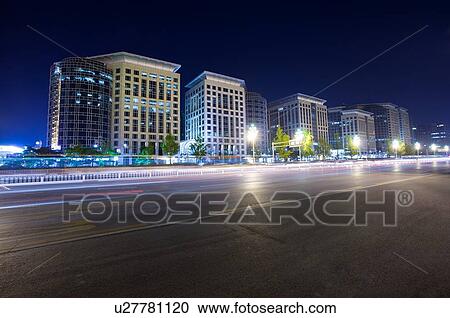 Night view of buildings in Beijing, China View Large Photo Image Stock Image - Night view of buildings in Beijing, China. Fotosearch