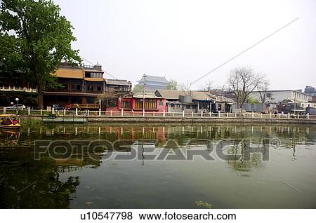 China, Beijing, buildings stands along houhai View Large Photo Image Stock Photo - China, Beijing, buildings stands along houhai. Fotosearch