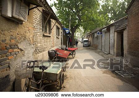 Stock Photograph - China, Beijing, Hutong. Fotosearch
