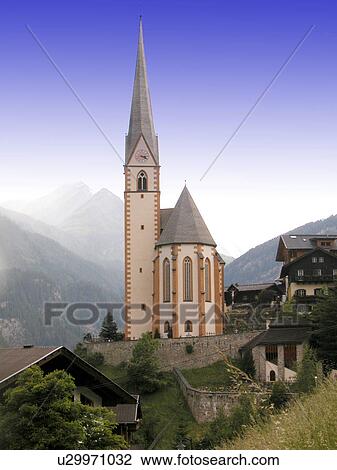 Stock Image - commune, ansiedung, church, Austria, architecture, alfred. Fotosearch