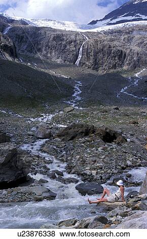 Stock Photo - alps, Bernhard, Alps, adults. Fotosearch