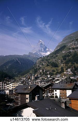 Stock Photography - building, alps, blue, Bernhard, ansiedung, Alps. Fotosearch