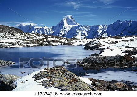 Stock Photograph - canton, Alps, CAN clay/tone, blue, Bernhard, alps. Fotosearch