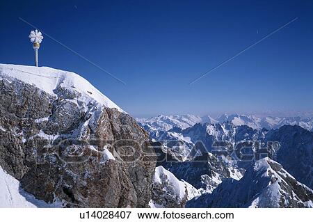 Stock Photo - cross, alps, cow, blue, Bernhard, Alps. Fotosearch