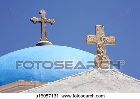Stock Image - Blue church dome. Fotosearch