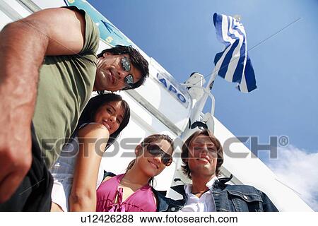 Young people at ferry dock View Large Photo Image Stock Photo - Young people at ferry dock. Fotosearch