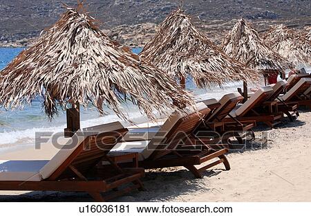 Grass beach umbrellas View Large Photo Image Stock Image - Grass beach umbrellas. Fotosearch