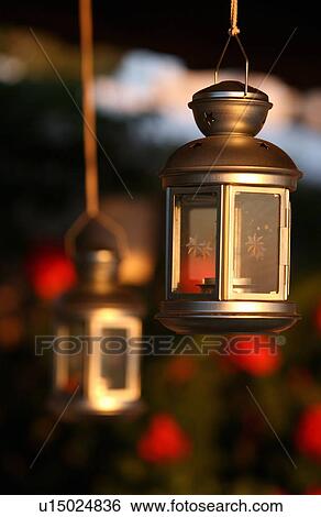 Stock Photograph - Hanging lanterns. Fotosearch