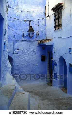 Blue alley with doorways View Large Photo Image Stock Image - Blue alley with doorways. Fotosearch