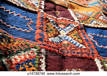 Closeup of colorful patterned carpet View Large Photo Image Stock Image - Closeup of colorful patterned carpet. Fotosearch