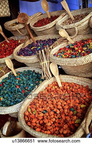 Stock Image - Dried colored flowers. Fotosearch
