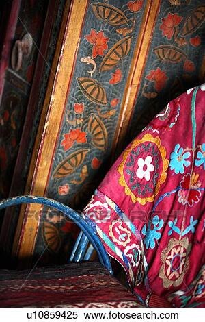 Stock Photography - Interior decoration with colorful patterns. Fotosearch