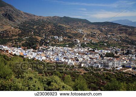 View of Chefchauen town, Morocco View Large Photo Image Stock Image - View of Chefchauen town, Morocco. Fotosearch